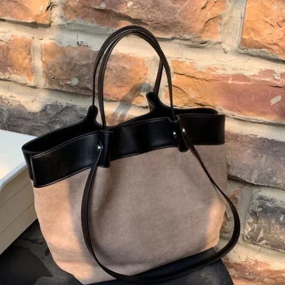 Lightweight Classic Color Tote Bag - Khaki - Picture 2 of 5